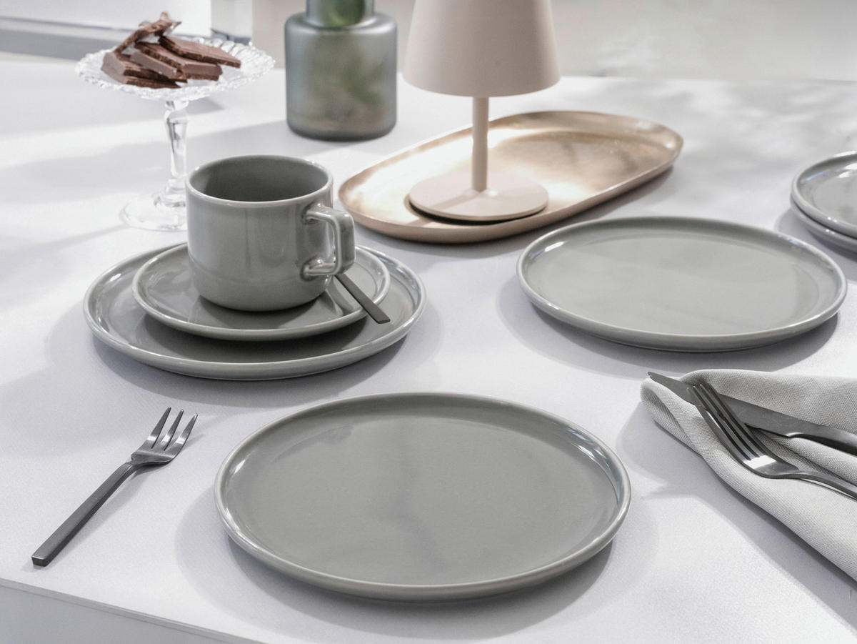 KOMBISERVICE Chef Collection Grau 30-teilig  - Hellgrau, Basics, Keramik - Creatable