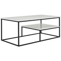 Couchtisch Sun Metall, Holzwerkstoff 110/60/45 cm   - Weiss/Schwarz, Design, Holzwerkstoff/Metall (110/60/45cm) - MID.YOU