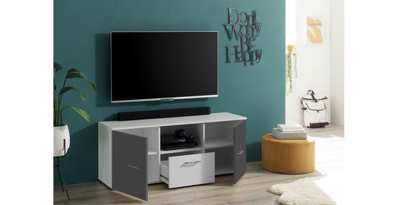 TV-ELEMENT 135/54/37 cm  - Alufarben/Graphitfarben, MODERN, Holzwerkstoff/Kunststoff (135/54/37cm) - Carryhome