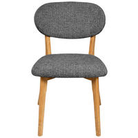 STUHL  Stoffauswahl Webstoff  - Eichefarben/Dunkelgrau, MODERN, Holz/Textil (51/86/60cm) - Carryhome