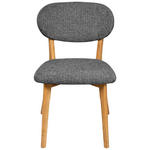 STUHL  Stoffauswahl Webstoff  - Eichefarben/Dunkelgrau, MODERN, Holz/Textil (51/86/60cm) - Carryhome