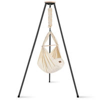 FEDERWIEGE STOFF BEIGE Buche  Anthrazit, Beige  - Anthrazit/Beige, Basics, Holz/Textil (135/194/135cm) - SCHMUSEWOLKE