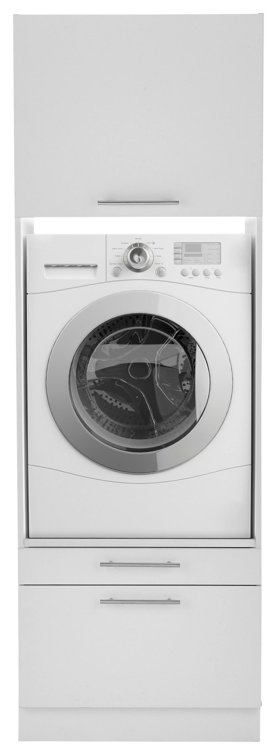 MIESTNOSŤ NA DOMÁCE PRÁCE - biela, Konventionell, kompozitné drevo (117,4/200/67,6cm) - Respekta