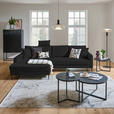 ECKSOFA in Cord Schwarz  173/276 cm  - Schwarz, KONVENTIONELL, Textil/Metall (173/276cm) - Carryhome