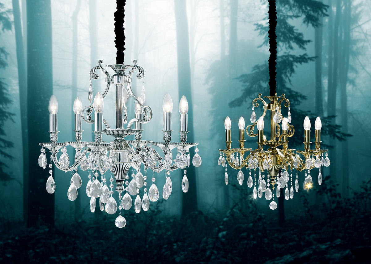 KRISTALL-HÄNGELEUCHTE 58/372 cm   - Goldfarben, LIFESTYLE, Glas/Metall (58/372cm) - Glandor