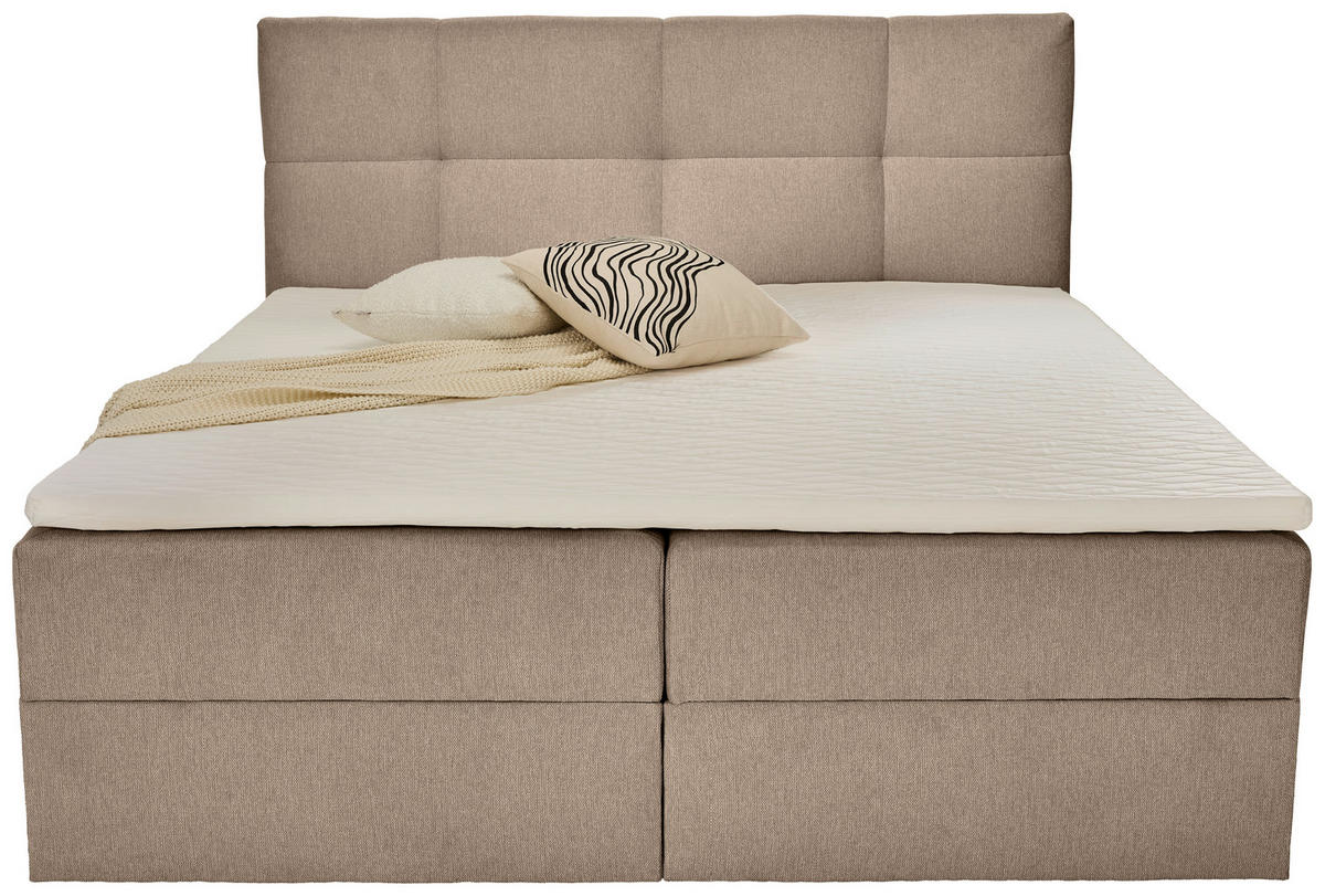 BOXBETT 180/200 cm  in Taupe  - Taupe, KONVENTIONELL, Textil (180/200cm) - Boxxx