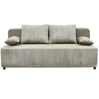 SCHLAFSOFA Velours Creme  - Creme/Schwarz, Design, Kunststoff/Textil (197/90/83cm) - MID.YOU