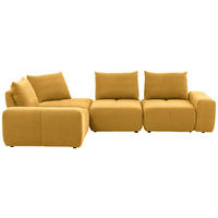 ECKSOFA in Velours Terracotta  236/326 cm  - Terracotta/Schwarz, Design, Kunststoff/Textil (236/326cm) - Xora