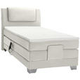 BOXSPRINGBETT 100/200 cm  in Creme  - Silberfarben/Creme, KONVENTIONELL, Kunststoff/Textil (100/200cm) - Esposa