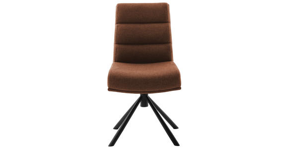 STUHL in Stahl Webstoff Metall, Textil - Rostfarben/Schwarz, Design, Textil/Metall (47/90/64cm) - Dieter Knoll