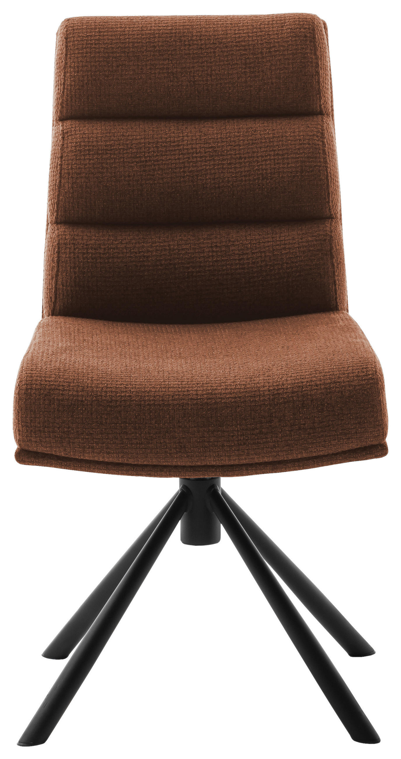 STUHL  in Stahl Webstoff Metall, Textil  - Rostfarben/Schwarz, Design, Textil/Metall (47/90/64cm) - Dieter Knoll