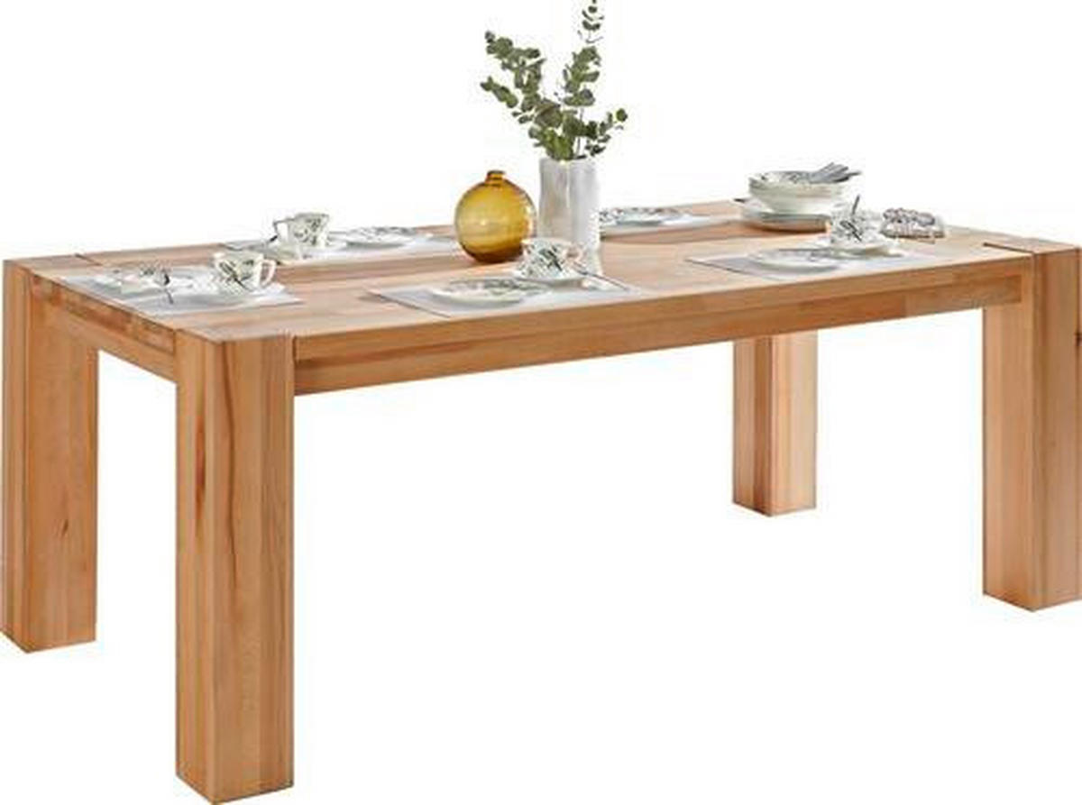 ESSTISCH Kernbuche massiv rechteckig Kernbuche  - Kernbuche, Natur, Holz (200/100/75cm) - Carryhome