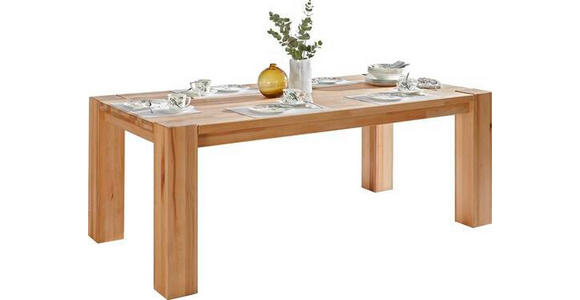 ESSTISCH Kernbuche massiv rechteckig Kernbuche - Kernbuche, Natur, Holz (200/100/75cm) - Carryhome