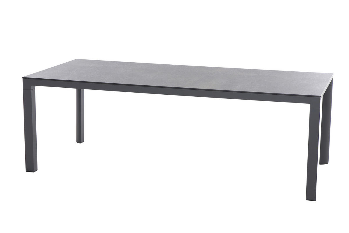 LOUNGEGARNITUR Aluminium  - Anthrazit, Basics, Kunststoff/Textil (100/74/220cm) - Siena Garden