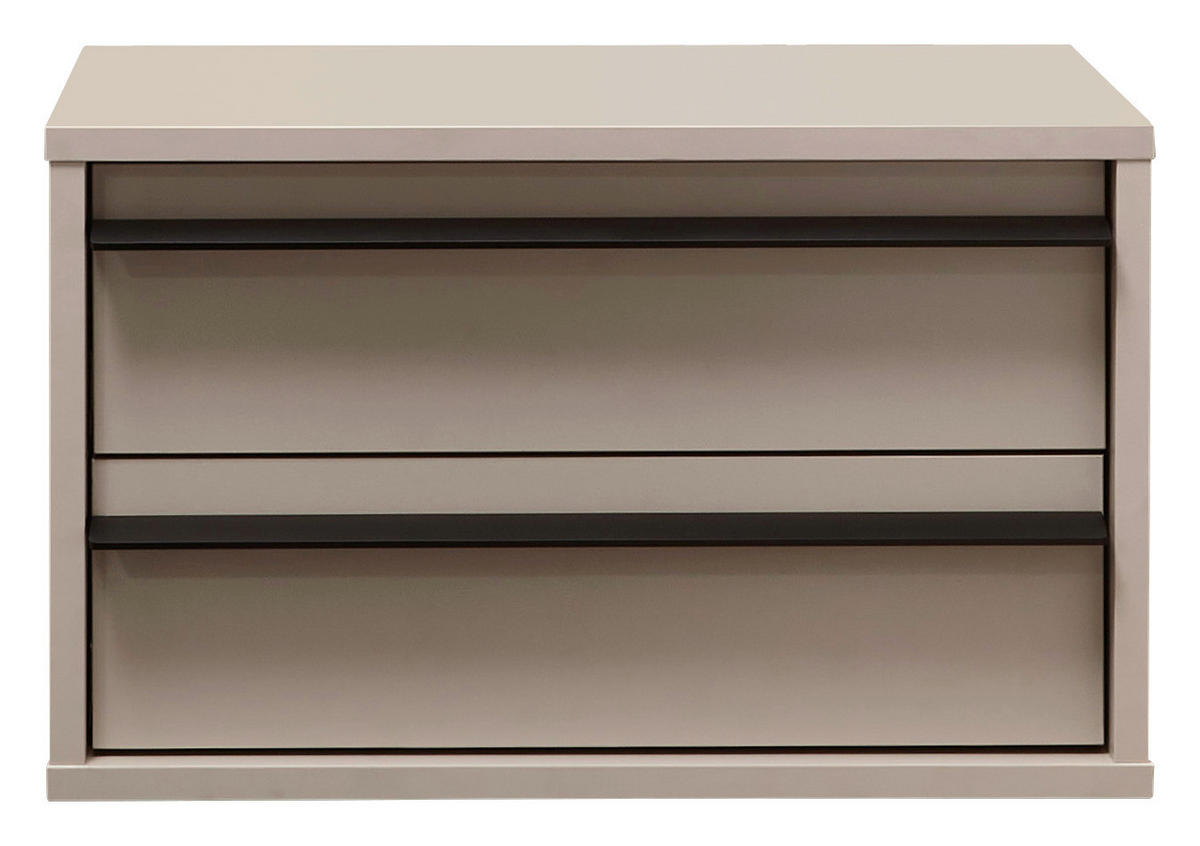 NACHTSCHRANK 50/31/34 cm  - Kaschmir/Schwarz, KONVENTIONELL, Holzwerkstoff/Metall (50/31/34cm) - Chameo