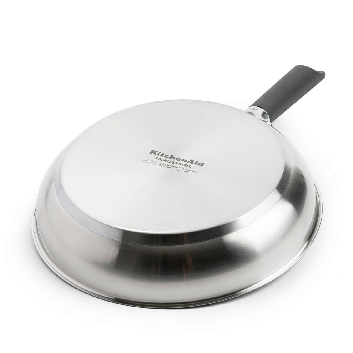 PFANNENSET Classic Stainless Steel Edelstahl 2-teilig  - Silberfarben/Schwarz, Basics, Kunststoff/Metall (24cm//28cmcm) - Kitchenaid