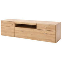 LOWBOARD Eichefarben  205/55/52 cm  - Eichefarben/Silberfarben, Konventionell, Holzwerkstoff/Metall (205/55/52cm) - Cantus