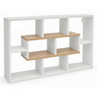 WANDREGAL  - Honigeiche/Weiß, Design, Holzwerkstoff (85/48/16cm) - MID.YOU