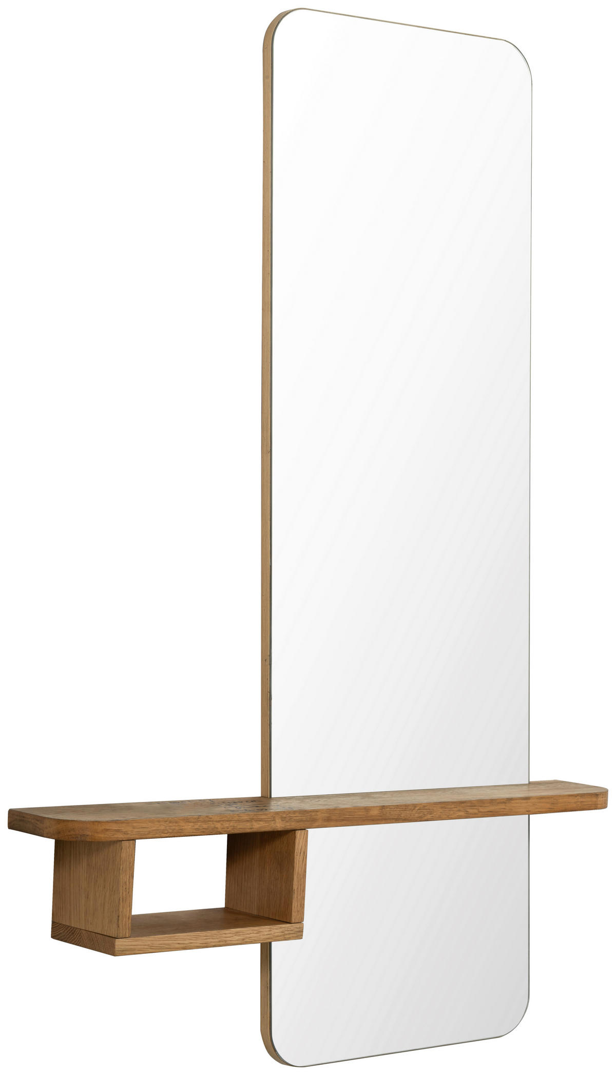 WANDSPIEGEL 80/120/12 cm    in rechteckig  - Eichefarben, Natur, Glas/Holz (80/120/12cm) - Linea Natura