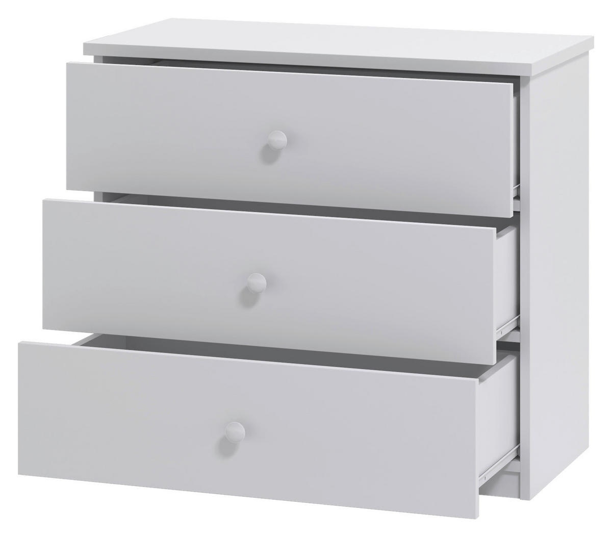 DETSKÁ KOMODA  - biela, Modern, kompozitné drevo/plast (80/80/41cm) - MID.YOU