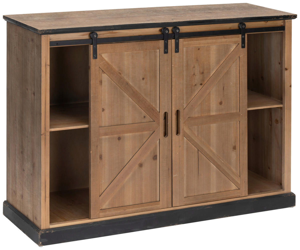 HIGHBOARD  in 120/86/40 cm  - Schwarz/Naturfarben, LIFESTYLE, Holz/Holzwerkstoff (120/86/40cm) - Livetastic