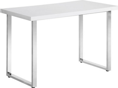 Schreibtisch Computertisch 9550 Metall Chrom Weiss Hochglanz 130