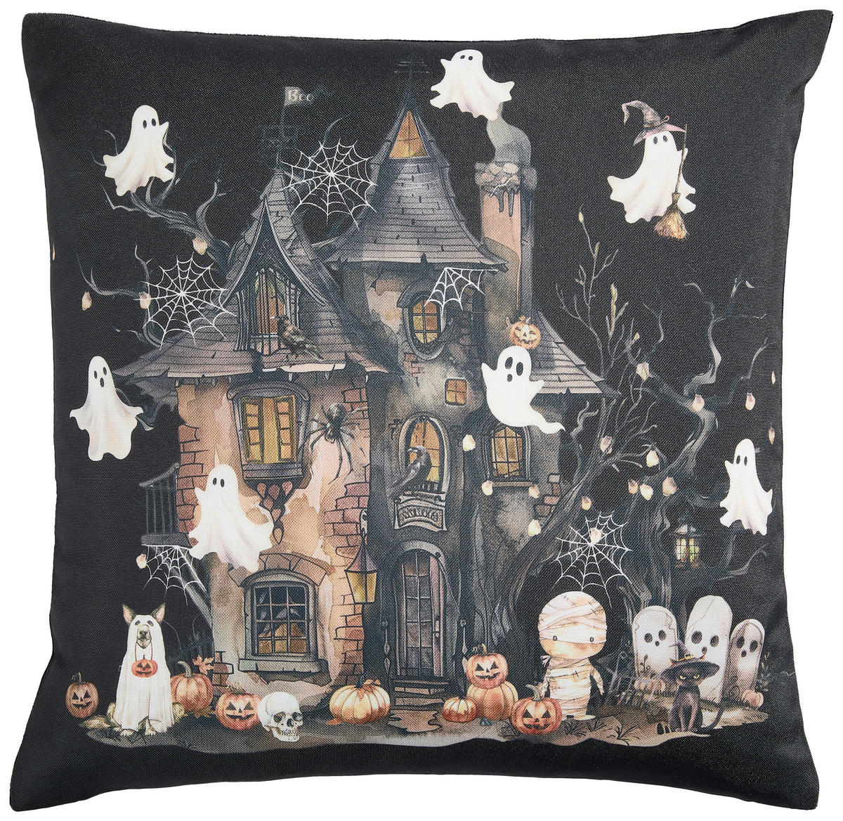 KISSENHÜLLE 45/45 cm  - Schwarz, Textil (45/45cm) - Novel