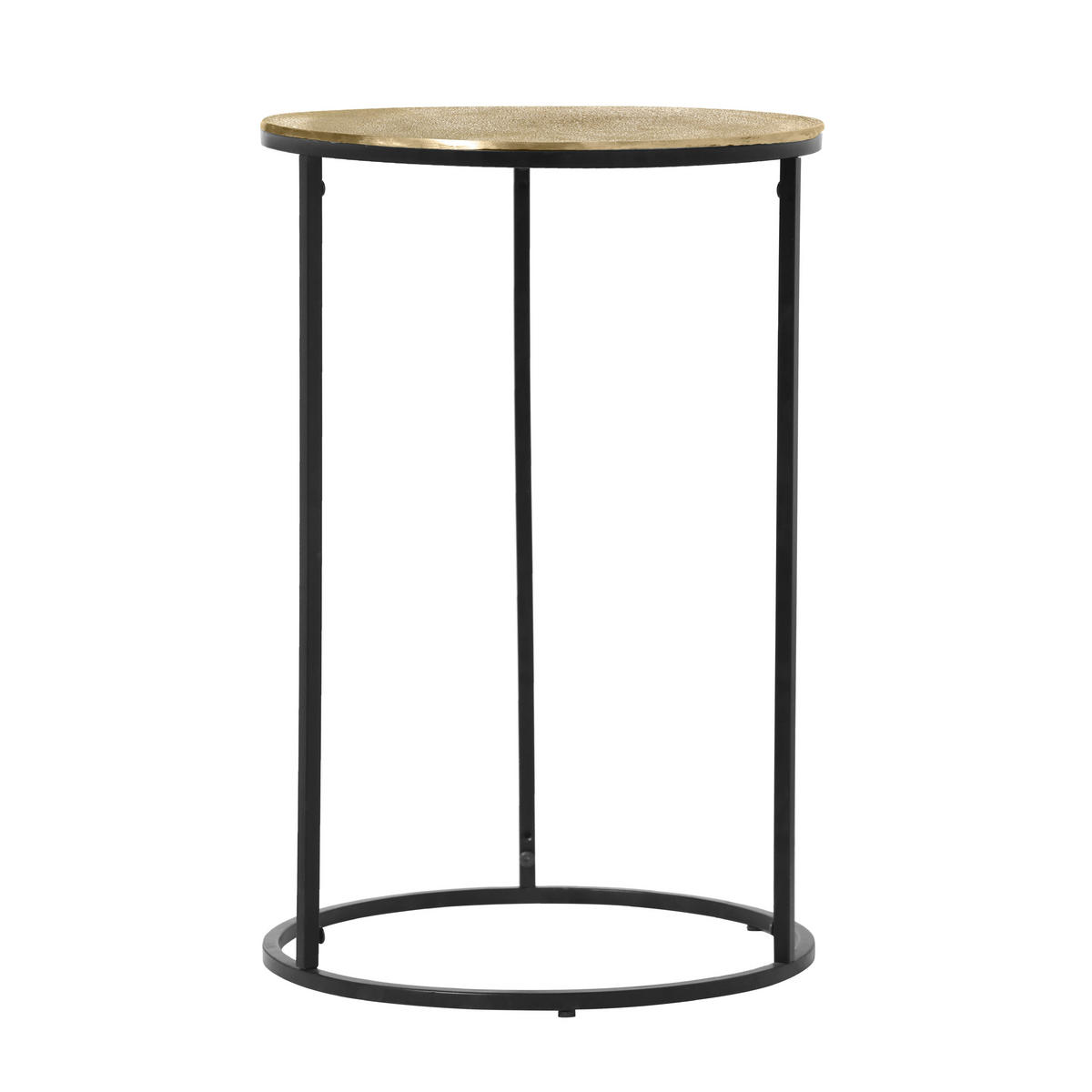 BEISTELLTISCH 41/41/61 cm Schwarz, Goldfarben rund  - Goldfarben/Schwarz, Design, Metall (41/41/61cm) - Boxxx