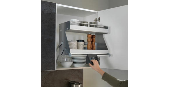 EINBAUKÜCHE   - Eichefarben/Weiß, Design, Holzwerkstoff - Novel