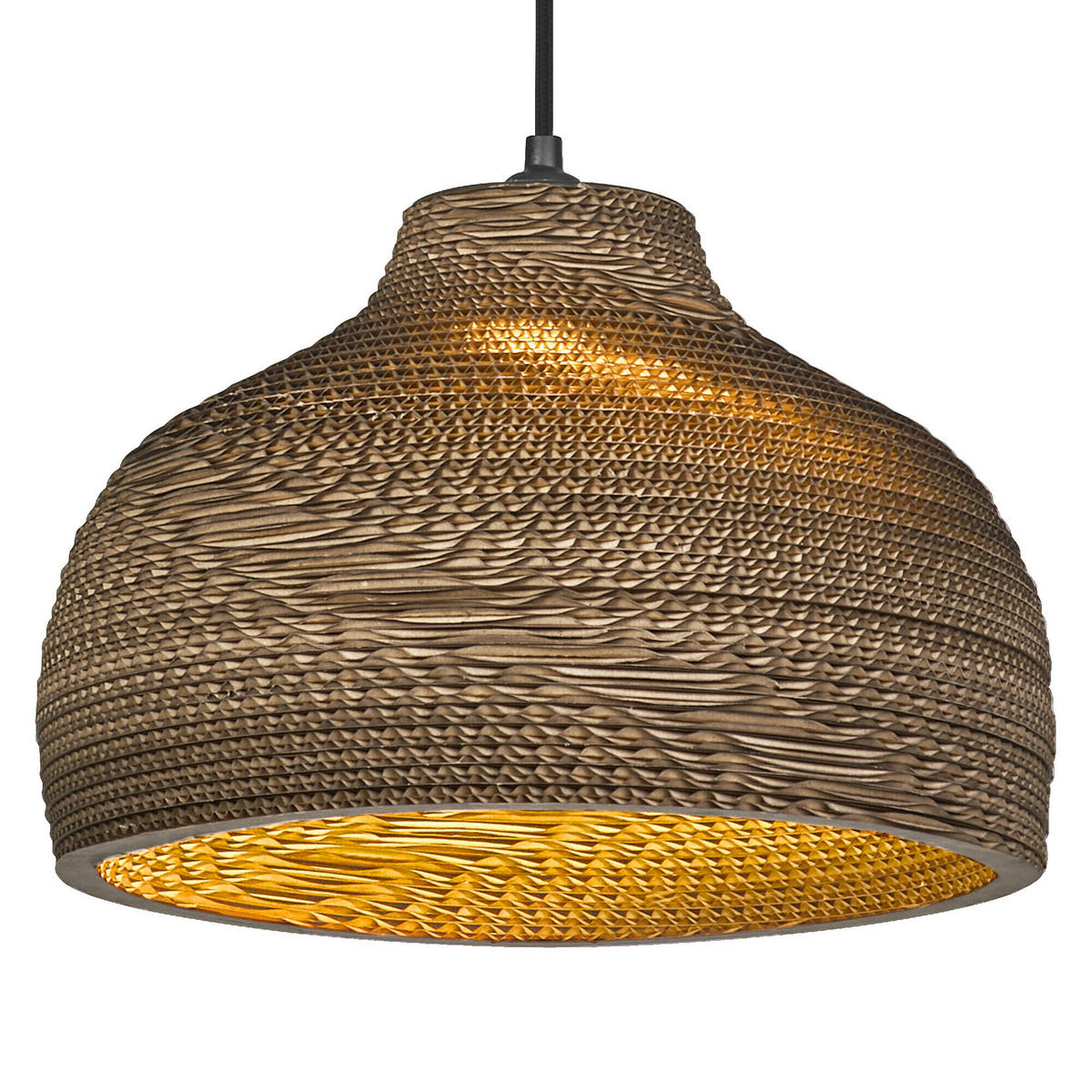 HÄNGELEUCHTE 36/132 cm  - Braun, Natur, Karton/Metall (36/132cm) - Osram