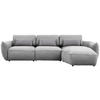 ECKSOFA  in Chenille Hellgrau  340/190 cm  - Taupe/Hellgrau, Design, Kunststoff/Textil (340/190cm) - Belluti