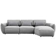 ECKSOFA  in Chenille Hellgrau  340/190 cm  - Taupe/Hellgrau, Design, Kunststoff/Textil (340/190cm) - Belluti