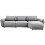 ECKSOFA  in Chenille Hellgrau  340/190 cm  - Taupe/Hellgrau, Design, Kunststoff/Textil (340/190cm) - Belluti