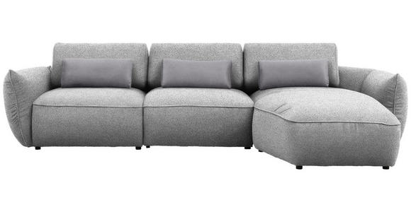 ECKSOFA  in Chenille Hellgrau  340/190 cm  - Taupe/Hellgrau, Design, Kunststoff/Textil (340/190cm) - Belluti