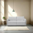 SCHLAFSOFA Webstoff Grau, Hellgrau  - Hellgrau/Schwarz, KONVENTIONELL, Kunststoff/Textil (185/86/104cm) - Carryhome