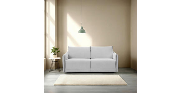 SCHLAFSOFA Webstoff Grau, Hellgrau  - Hellgrau/Schwarz, KONVENTIONELL, Kunststoff/Textil (185/86/104cm) - Carryhome