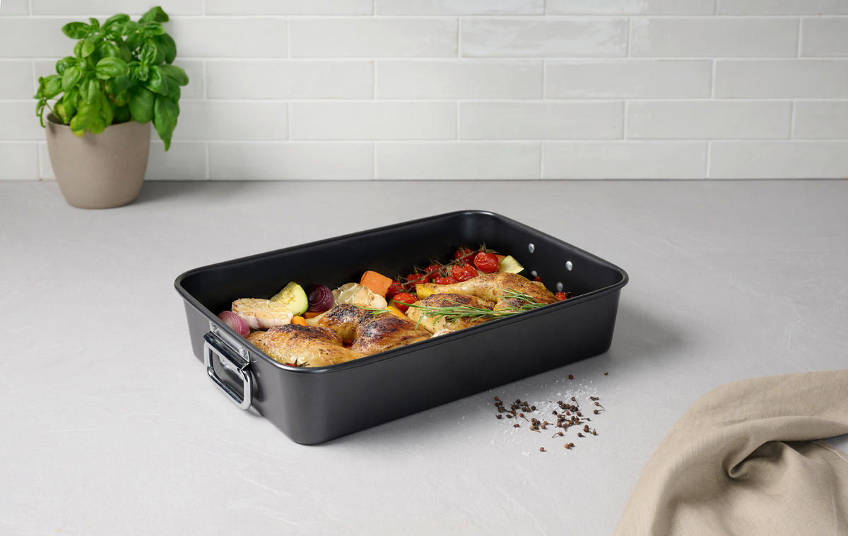 PECSENYESÜTŐ  - ezüst/sötétszürke, Konventionell, fém (40/28/8cm) - Homeware Profession.