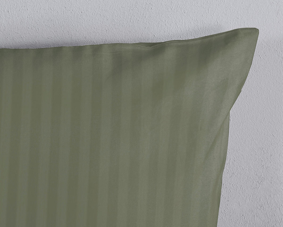 BETTWÄSCHE 2-teilig Descanso Satin 140/200 cm  - Olivgrün, Basics, Textil (140/200cm)