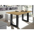 ESSTISCH in Holzwerkstoff 180/90/75 cm  - Eichefarben/Schwarz, KONVENTIONELL, Holzwerkstoff (180/90/75cm) - Hom`in