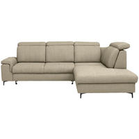 ECKSOFA Struktur Beige  - Beige/Schwarz, Design, Textil/Metall (292/270cm) - Stylife