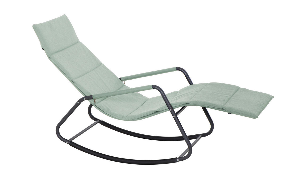 GARTEN-RELAXLIEGE 57/81/143 cm  - Grün, KONVENTIONELL, Kunststoff/Textil (57/81/143cm) - Siena Garden