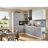 KÜCHENLEERBLOCK  185/275 cm  in Weiß, Hellgrau  - Hellgrau/Weiß, Design, Holzwerkstoff (185/275cm) - Welnova