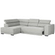 ECKSOFA Grau Struktur  - Schwarz/Grau, Design, Kunststoff/Textil (205/284cm) - Xora