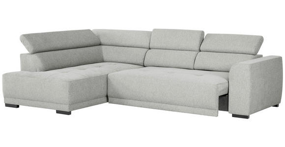 ECKSOFA Grau Struktur - Schwarz/Grau, Design, Kunststoff/Textil (205/284cm) - Xora