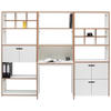 MINI-OFFICE in verschiedenen Holz-Dekoren erhältlich, Beimöbel erhältlich Buchefarben, Weiß - Buchefarben/Weiß, MODERN, Holzwerkstoff (228/50/179,1cm) - Tojo