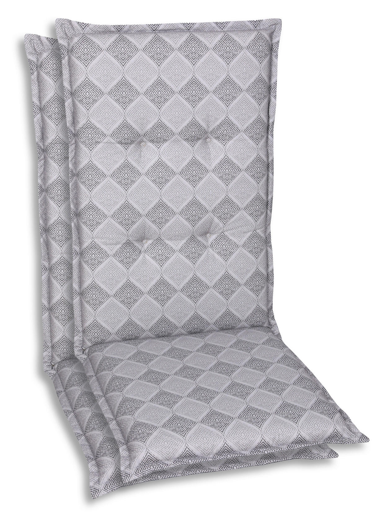 SESSELAUFLAGENSET Raute - Grau, Basics, Textil (50/6/120cm)