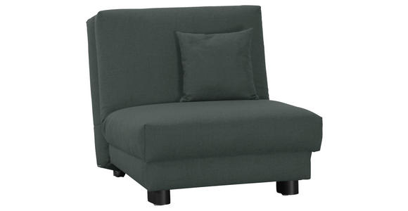 SCHLAFSESSEL Webstoff Dunkelgrau - Dunkelgrau/Schwarz, Design, Textil/Metall (85/85/100cm) - Carryhome