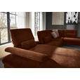 WOHNLANDSCHAFT in Webstoff Rostfarben  - Rostfarben/Schwarz, Design, Textil/Metall (157/354/208cm) - Dieter Knoll