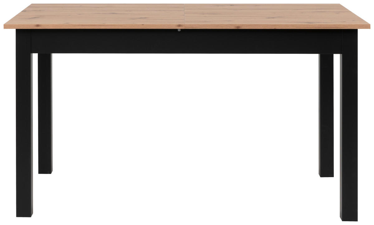 ESSTISCH in Holzwerkstoff 120/70/76,5 cm  - Schwarz/Eiche Artisan, Basics, Holzwerkstoff (120/70/76,5cm) - MID.YOU