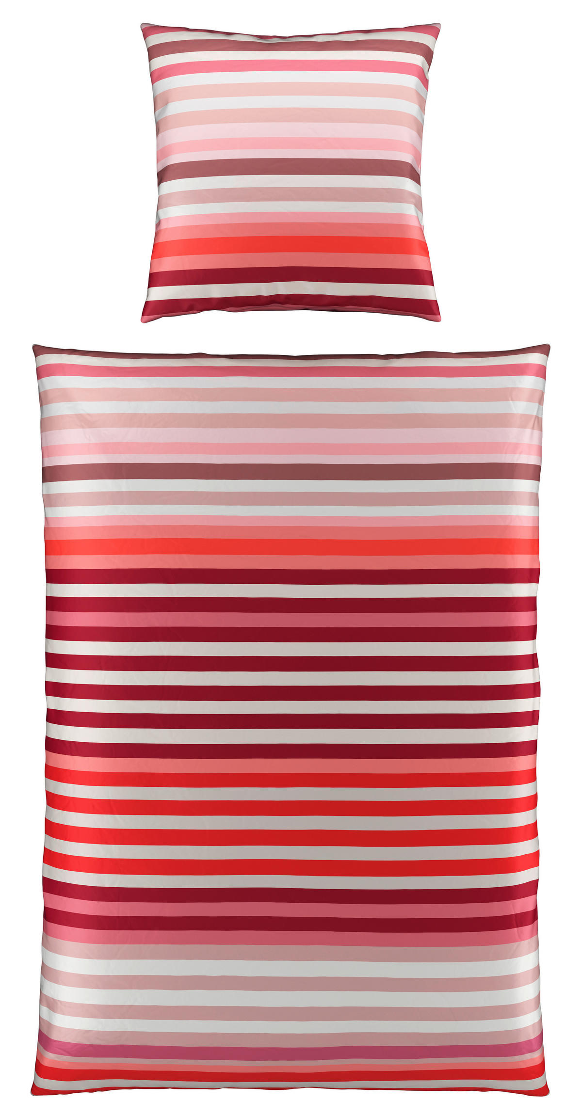 BETTWÄSCHE Arai Satin 155/220 cm  - Rot, Basics, Textil (155/220cm) - Novel
